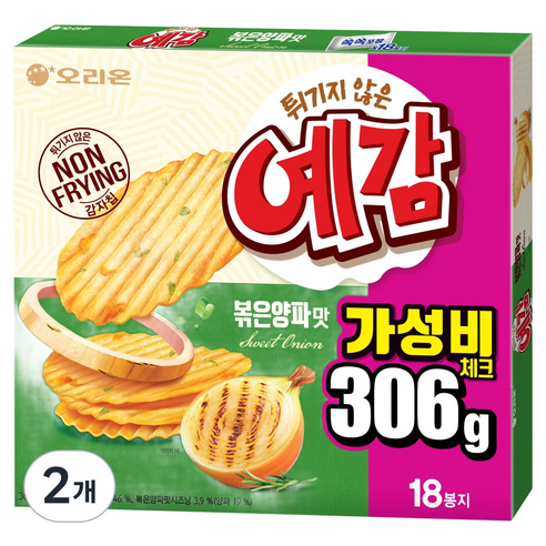 오리온 예감 볶은양파 18p, 306g, 2개