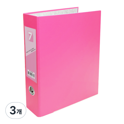 투코비 도노 D링 바인더 3공 A4 7cm, 핑크, 3개
