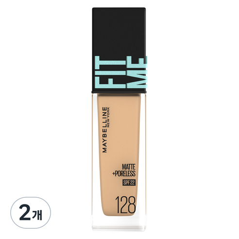 메이블린 핏 미 매트 포어리스 에스피어프22 30ml, 128호 웜누드, 2개