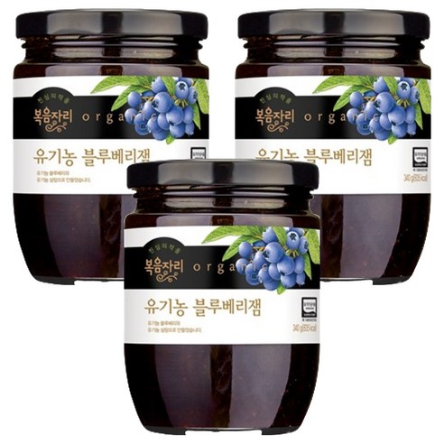 복음자리 유기농 블루베리잼, 340g, 3개