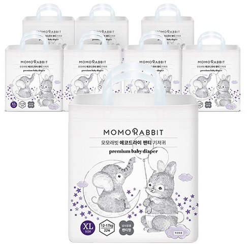 모모래빗 에코드라이 팬티기저귀 특대형 XL, 특대, 176매