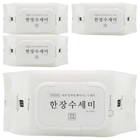 살림비책 일회용 뽑아쓰는 세제일체형 한장수세미, 40개입, 4개