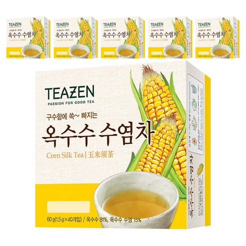 티젠 구수한 맛에 쏙빠지는 옥수수수염차, 1.5g, 40개입, 6개