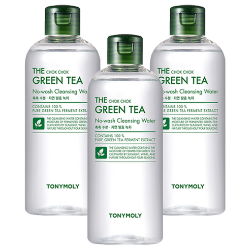 토니모리 더 촉촉 그린티 노워시 클렌징 워터, 300ml, 3개