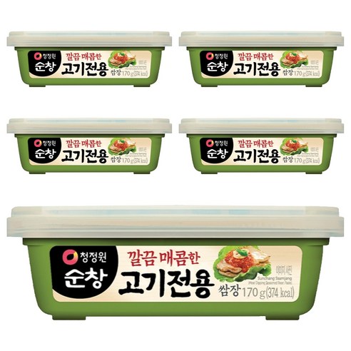 청정원순창 깔끔 매콤한 고기전용 쌈장, 170g, 5개
