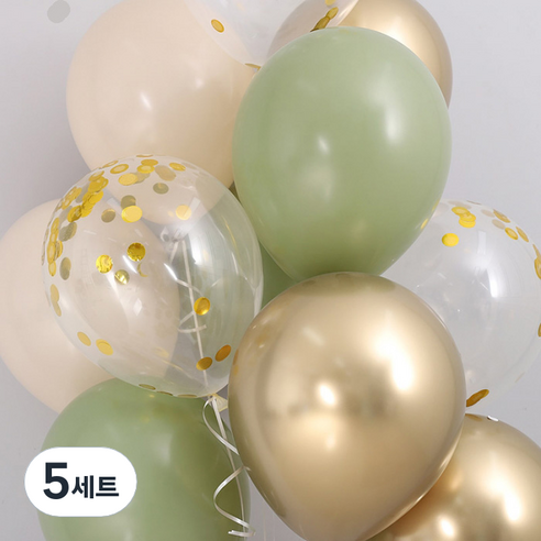 조이파티 천장풍선 4색 세트 컨페티, 혼합색상, 5세트