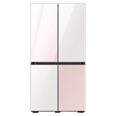 삼성전자 BESPOKE 4도어 프리스탠딩 냉장고 RF85A9111AP 875L 방문설치, 글램 핑크, 글램 화이트, 글램 화이트, 글램 핑크