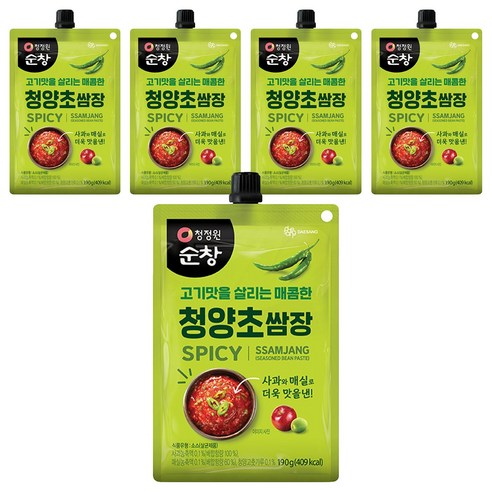 청정원순창 청양초쌈장, 190g, 5개