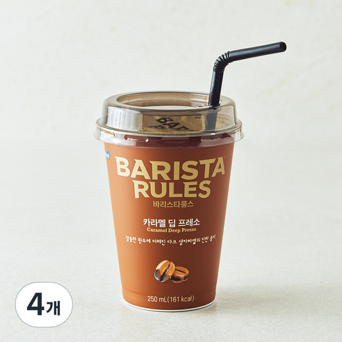 바리스타룰스 카라멜 딥 프레소, 4개, 250ml