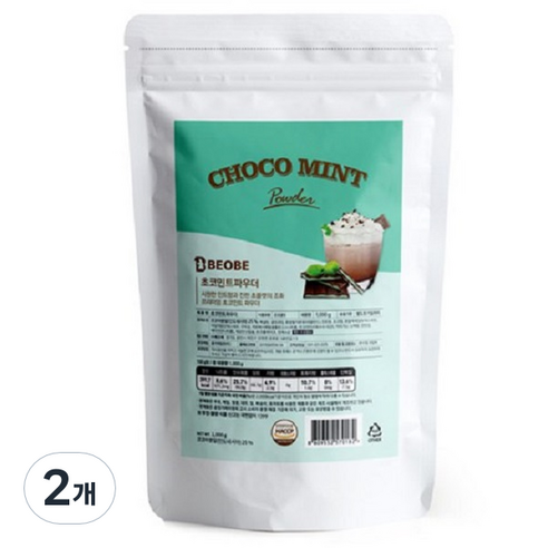 베오베 초코민트 파우더, 1kg, 1개입, 2개