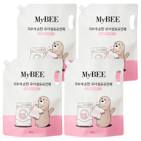 마이비 피부에순한 유아섬유유연제 스위트터치 리필, 4개, 2.1L
