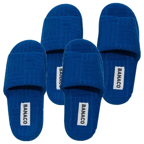 바나코 비비드 테리 룸 슬리퍼, Blue, 2세트