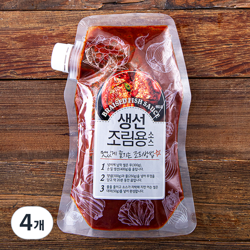 주비푸드 생선조림용 소스, 500g, 4개