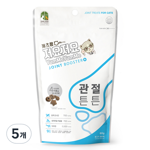 캐츠랑 고양이 저요저요 간식, 관절, 60g, 5개