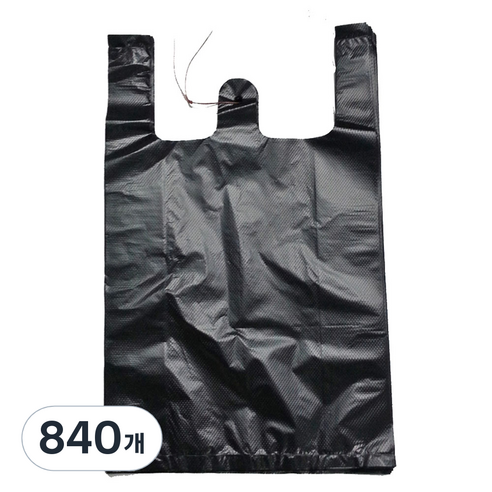 부국비닐봉투 손잡이 고급마트봉투 검정 3호, 10L, 840개