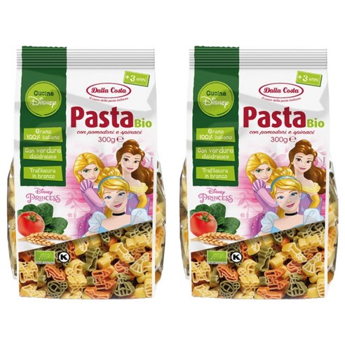 달라코스타 디즈니 프린세스 토마토 시금치 파스타, 300g, 2개