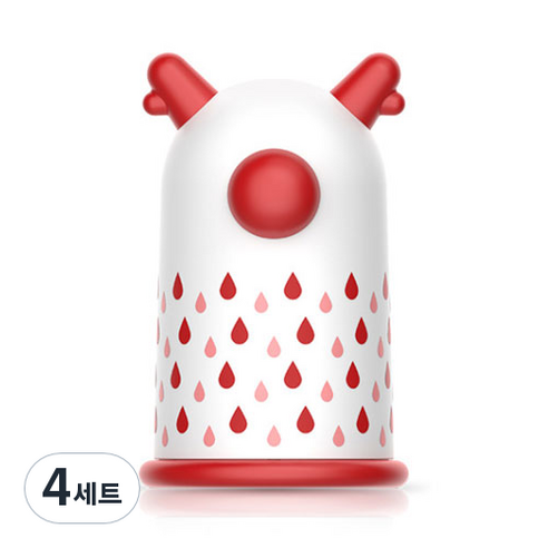 미빌 유아용 재밌는 캐릭터 손톱깍이 세트, 화이트 사슴, 4세트