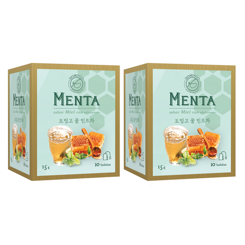 도밍고 꿀민트차 10티백, 15g, 2개