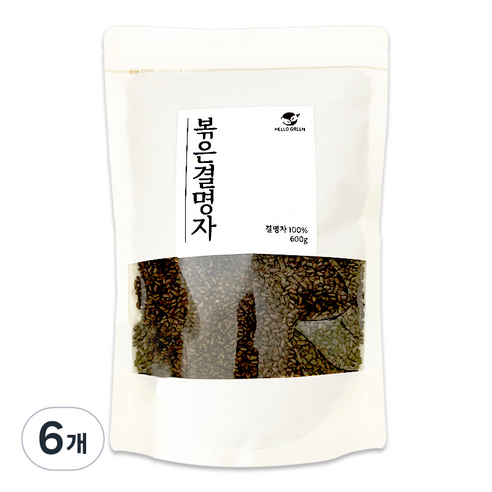 헬로우그린 볶은결명자차, 600g, 6개