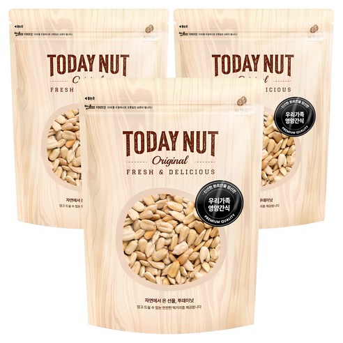 투데이넛 해바라기씨, 300g, 3개