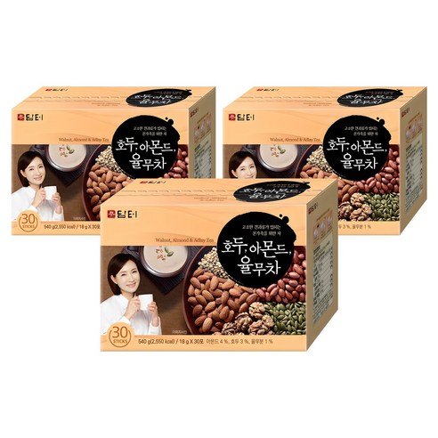 담터 호두아몬드 율무차, 18g, 30개입, 3개
