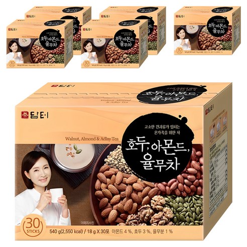 담터 호두아몬드 율무차, 18g, 30개입, 6개