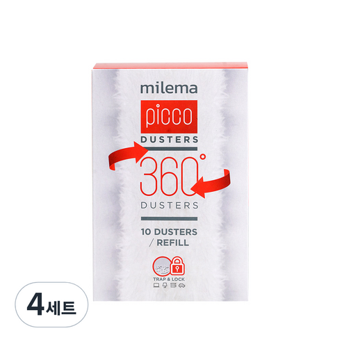 밀레마 피코 더스터 먼지떨이 리필팩 10p, 4세트, 화이트