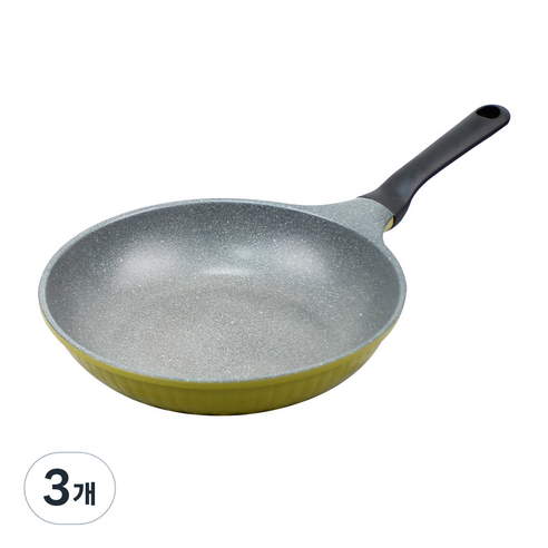 리빙온 올리브 스톤 후라이팬, 24cm, 3개