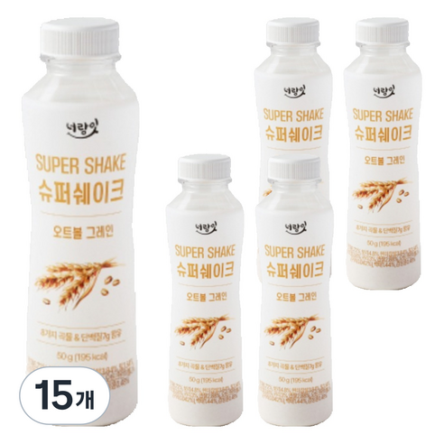 너랑잇 슈퍼쉐이크 오트볼 그레인, 50g, 15개