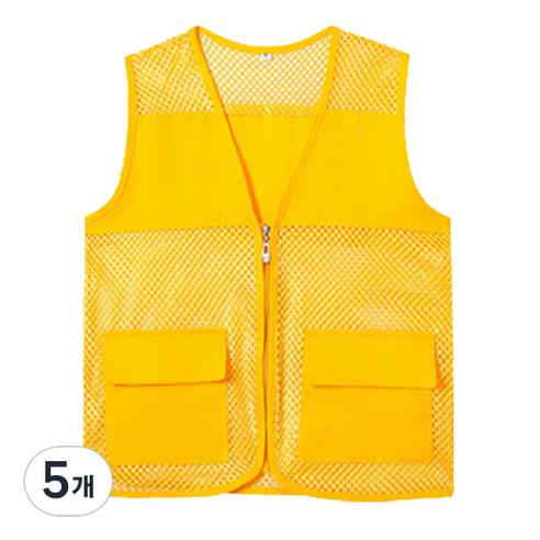 작업 망사 조끼 노랑 HG-2-2, 5개