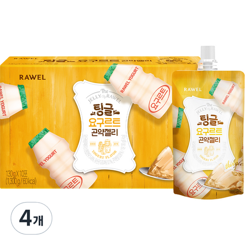 로엘 팅글 요구르트 곤약젤리 10개입, 1.3kg, 4개
