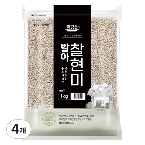 더담은 발아찰현미, 1kg, 4개