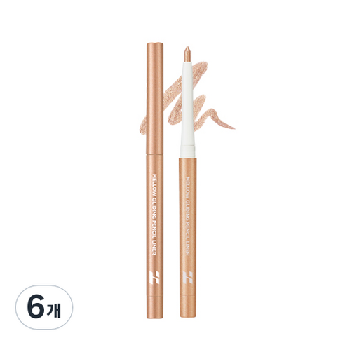 홀리카홀리카 멜로우 글라이딩 펜슬 라이너 0.3g, 05 퓨어 멜로우, 6개