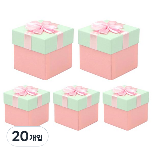 에이비엠 꽃리본 선물상자, 핑크, 20개입