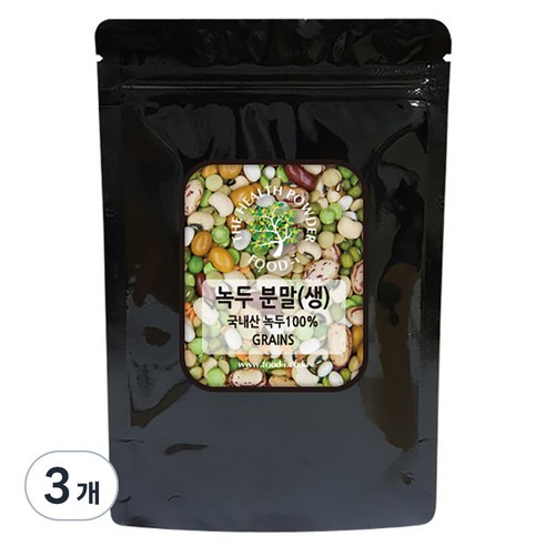 스쿨아이 녹두 분말 생 국내산, 3개, 200g