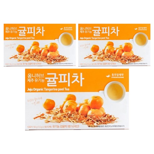 옴니허브 제주 유기농 귤피차, 1.5g, 100개입, 3개, 1.5g