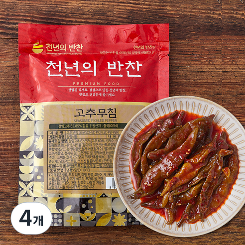 천년의반찬 고추무침, 300g, 4개