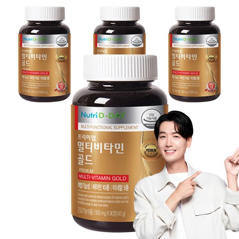 뉴트리디데이 프리미엄 멀티비타민 골드, 90정, 4개