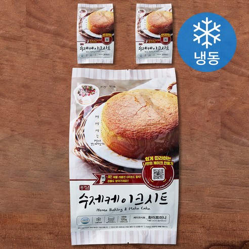 장가네제과 수제 화이트 케이크시트 미니 (냉동), 120g, 3개