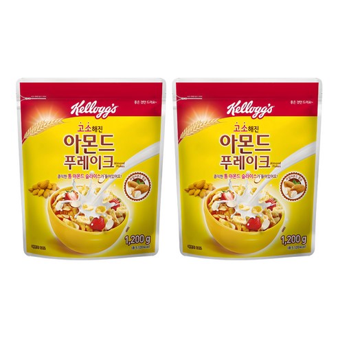 켈로그 아몬드 푸레이크, 1.2kg, 2개