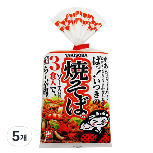 이츠키 야끼소바 면 3인분, 510g, 5개
