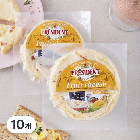 프레지덩 멜론 앤 망고 크림치즈, 125g, 1개입, 10개