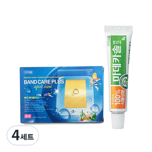 동국제약 마데카솔 8g + 밴드케어 방수 밴드 10p 세트, 4세트, 8ml