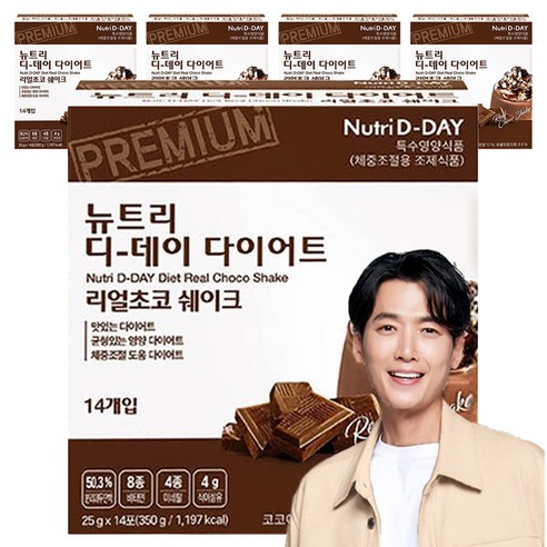 뉴트리디데이 다이어트 리얼 초코 쉐이크, 350g, 5개