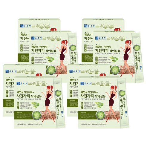 종근당 차전자피 식이섬유 30개입, 204g, 8개