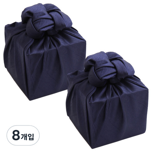 봄91 641 실크 홑보자기 45 x 45 cm, 진네이비, 8개입