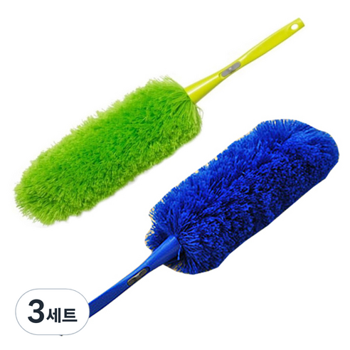 리버그린 초극세사 흡착 먼지 털이개 블루 + 그린, 3세트