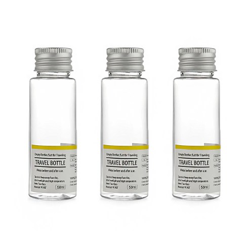 할로뷰티 알루미늄캡 투명 공병 50ml, 3개