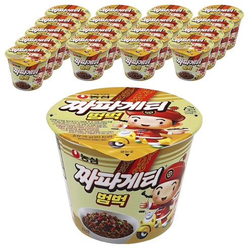 짜파게티 범벅 컵라면 70g, 18개