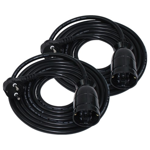 원스탑 고용량 전기 연장선 멀티탭 1구, 5m, 블랙, 2개